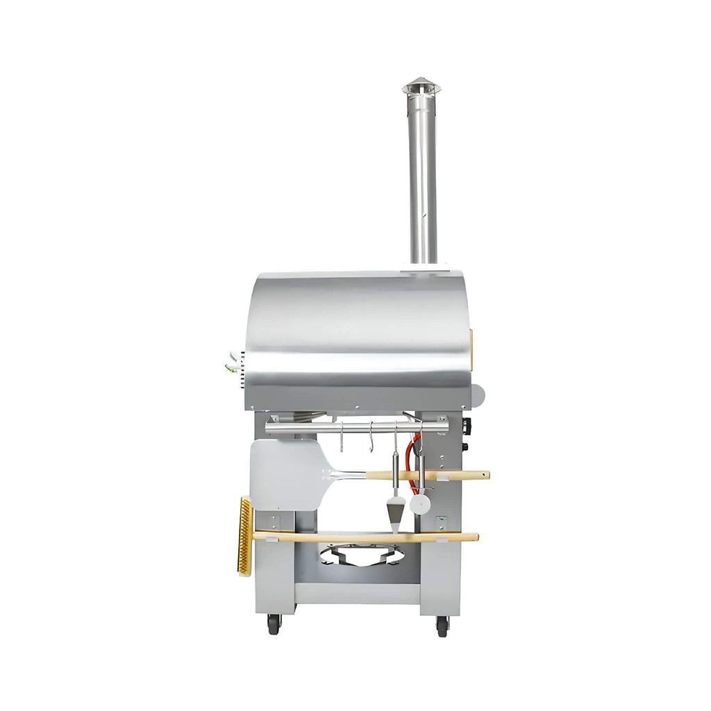 KoKoMo Grills Premium 32-Inch Stainless Steel Dual Fuel Gas Or Wood Fired Pizza Oven
