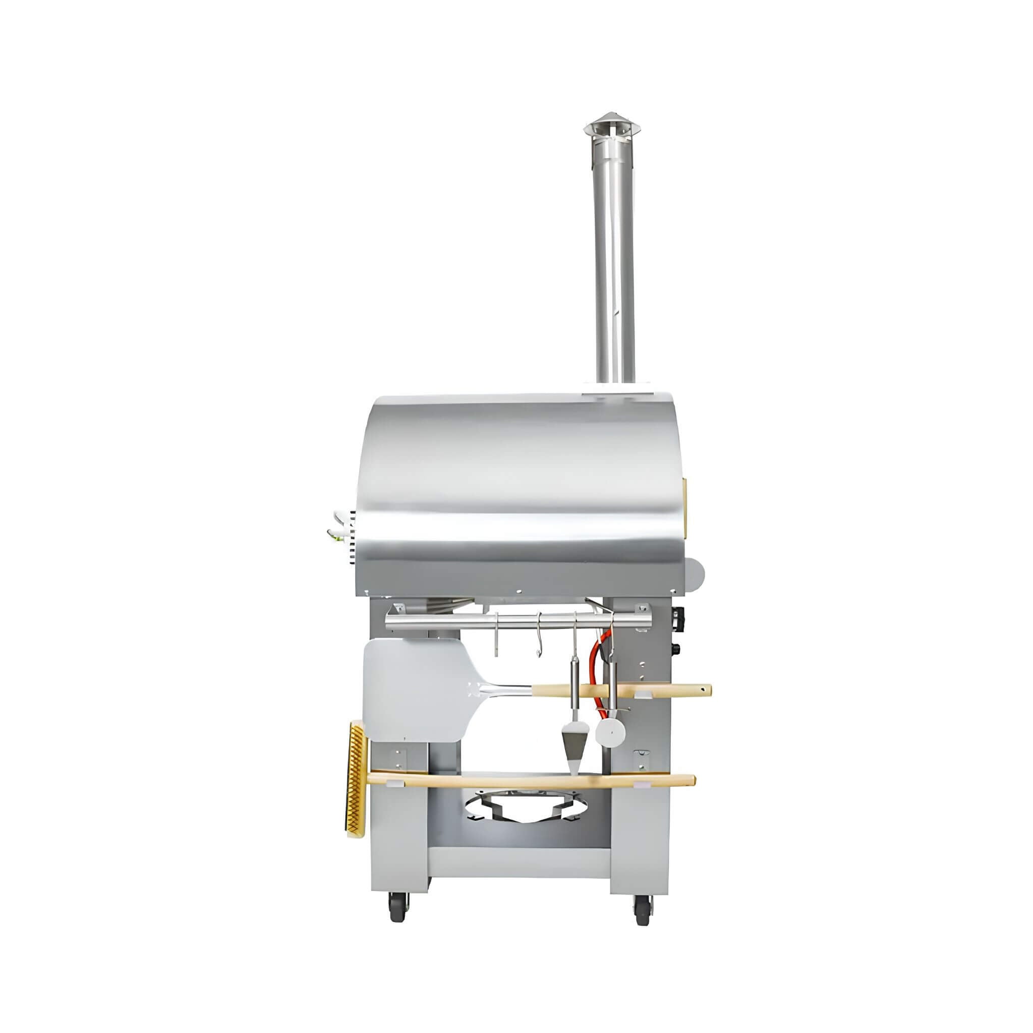 KoKoMo Grills Premium 32-Inch Stainless Steel Dual Fuel Gas Or Wood Fired Pizza Oven