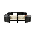 Alora Large Outdoor Quadrilateral Spa Surround Rattan Sectional Sofa Set With Storage Compartments (SAK80217)