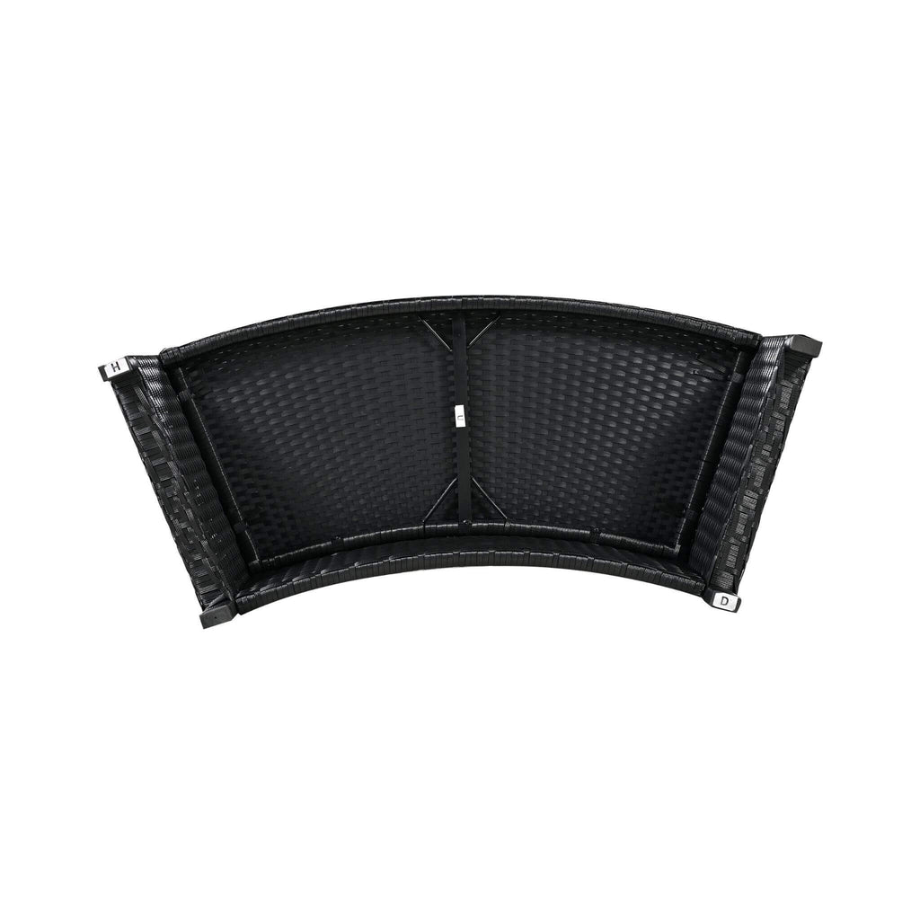 Alora Large Premium Surround Spa Patio Rattan Sofa Set With Storage Compartments And Cushions