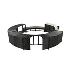 Alora Large Premium Surround Spa Patio Rattan Sofa Set With Storage Compartments And Cushions