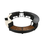 Alora Large Premium Surround Spa Patio Rattan Sofa Set With Storage Compartments And Cushions