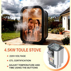 Thermora Lund Luxury 2-Person Outdoor Spruce Wood Cube Sauna Kit With 4.5KW Electric Stove (SAK74290)