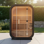 Thermora Lund Luxury 2-Person Outdoor Spruce Wood Cube Sauna Kit With 4.5KW Electric Stove (SAK74290)