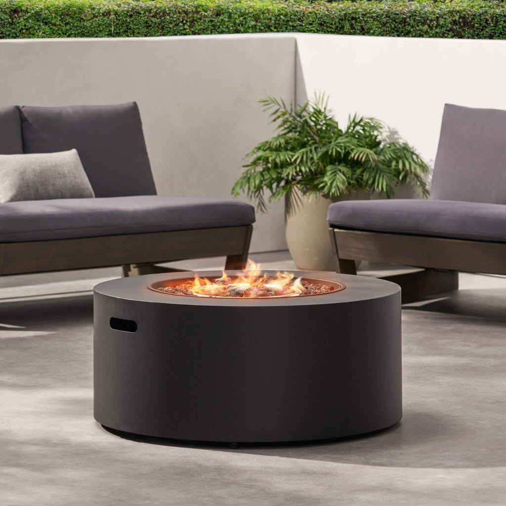 Alora Modern 32-Inch 40K BTU Round Iron Propane Fire Pit