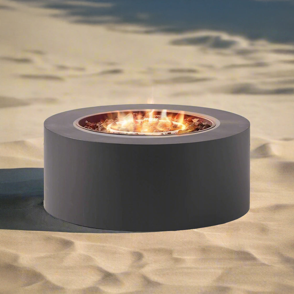 Alora Modern 32-Inch 40K BTU Round Iron Propane Fire Pit
