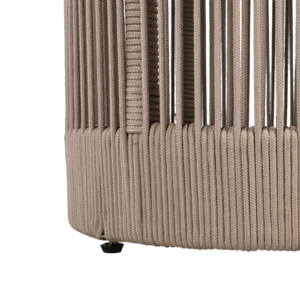 Alora Modern Rustic Coffee Table & Side Table With Woven Rope Design