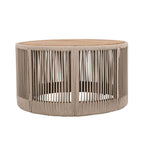 Alora Modern Rustic Coffee Table & Side Table With Woven Rope Design