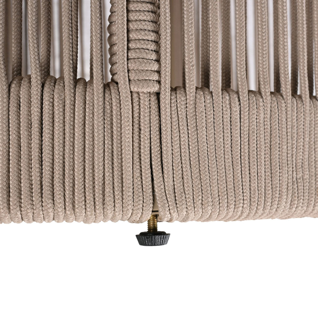 Alora Modern Rustic Coffee Table & Side Table With Woven Rope Design