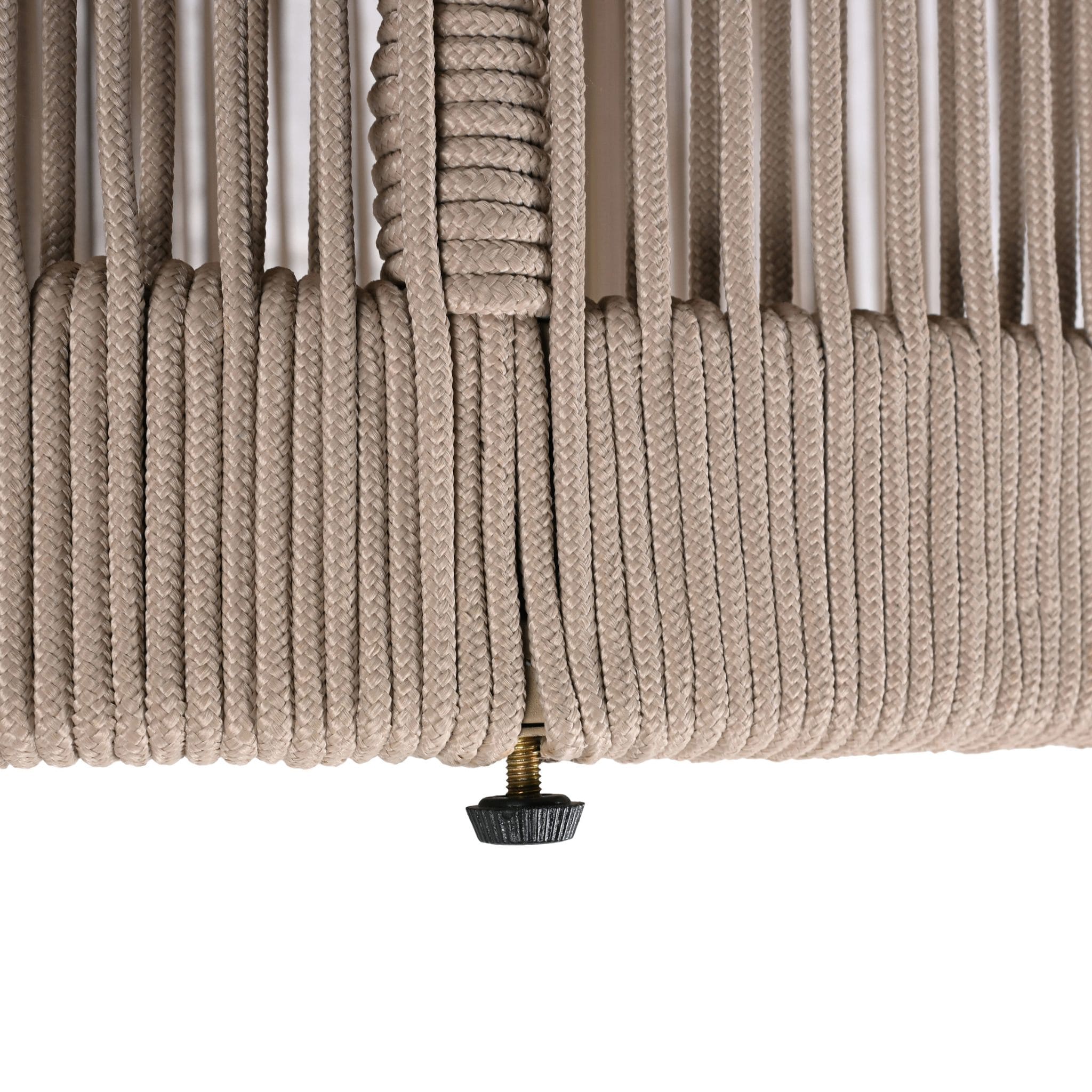 Alora Modern Rustic Coffee Table & Side Table With Woven Rope Design
