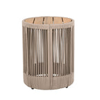 Alora Modern Rustic Coffee Table & Side Table With Woven Rope Design
