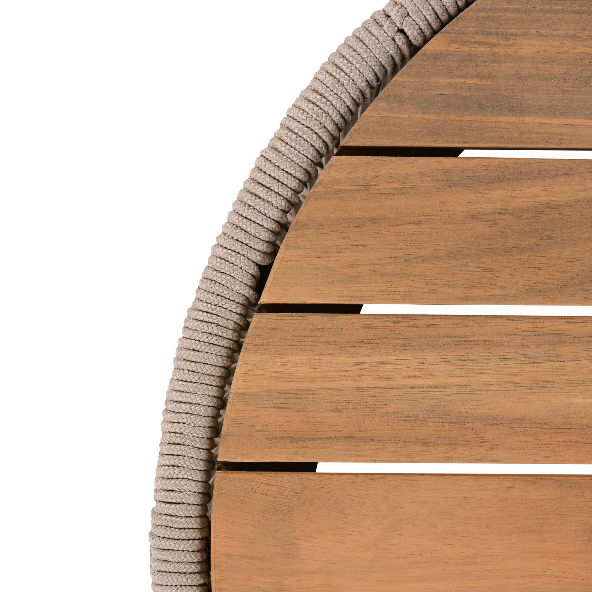 Alora Modern Rustic Coffee Table & Side Table With Woven Rope Design