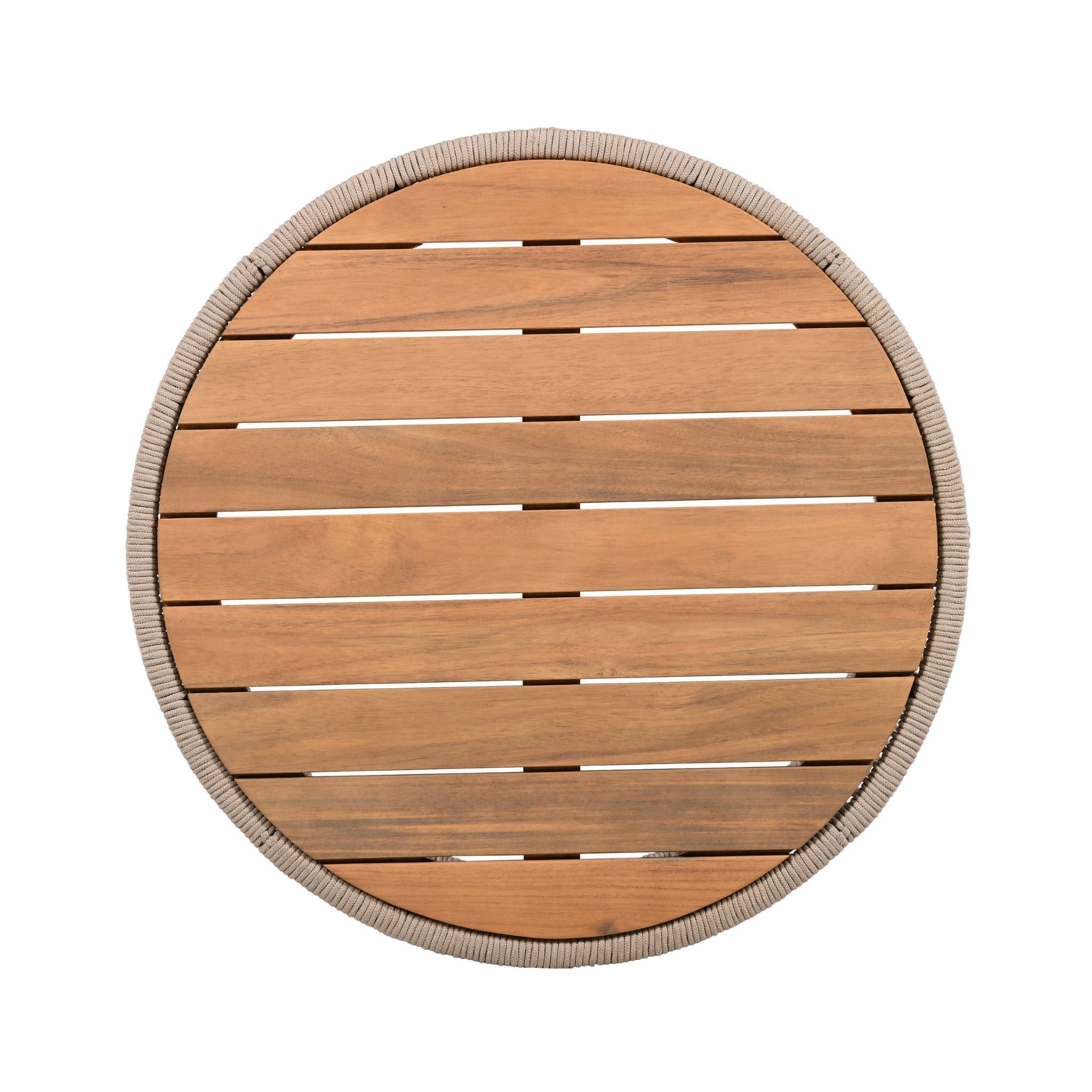 Alora Modern Rustic Coffee Table & Side Table With Woven Rope Design
