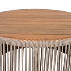 Alora Modern Rustic Coffee Table & Side Table With Woven Rope Design