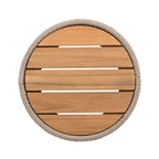 Alora Modern Rustic Coffee Table & Side Table With Woven Rope Design