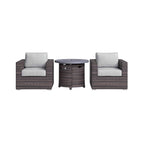 Alora 3-Piece Modular Rattan Patio Sofa Set With Weather-Resistant Cushions