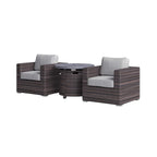 Alora 3-Piece Modular Rattan Patio Sofa Set With Weather-Resistant Cushions