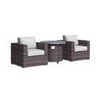 Alora 3-Piece Modular Rattan Patio Sofa Set With Weather-Resistant Cushions