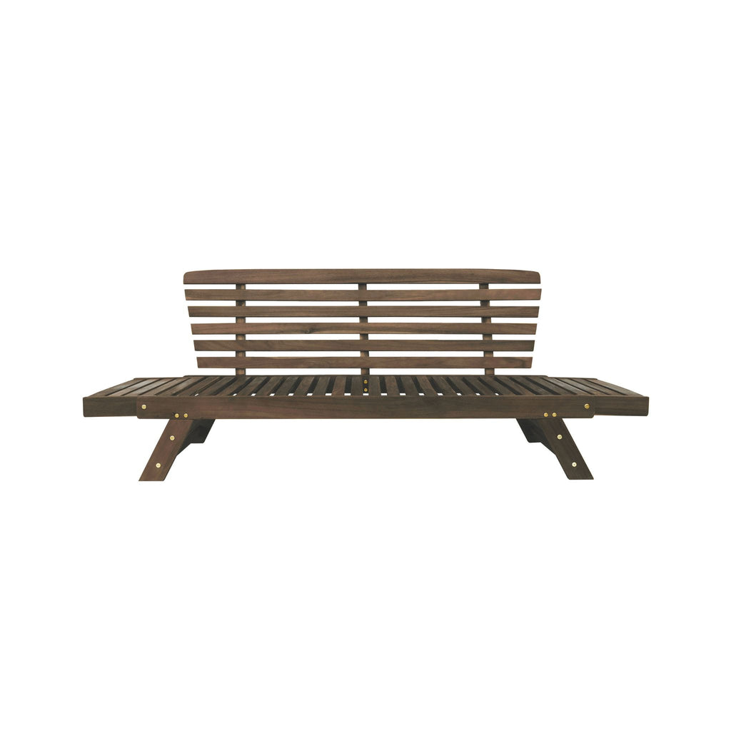 Alora Outdoor Adjustable Wooden Patio Daybed Sofa With Cushions
