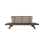 Alora Outdoor Adjustable Wooden Patio Daybed Sofa With Cushions