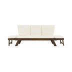 Alora Outdoor Adjustable Wooden Patio Daybed Sofa With Cushions