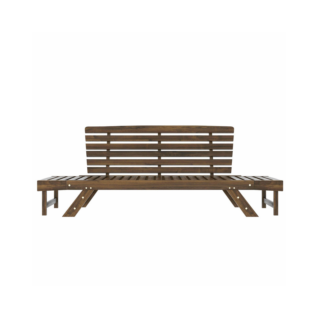 Alora Outdoor Adjustable Wooden Patio Daybed Sofa With Cushions