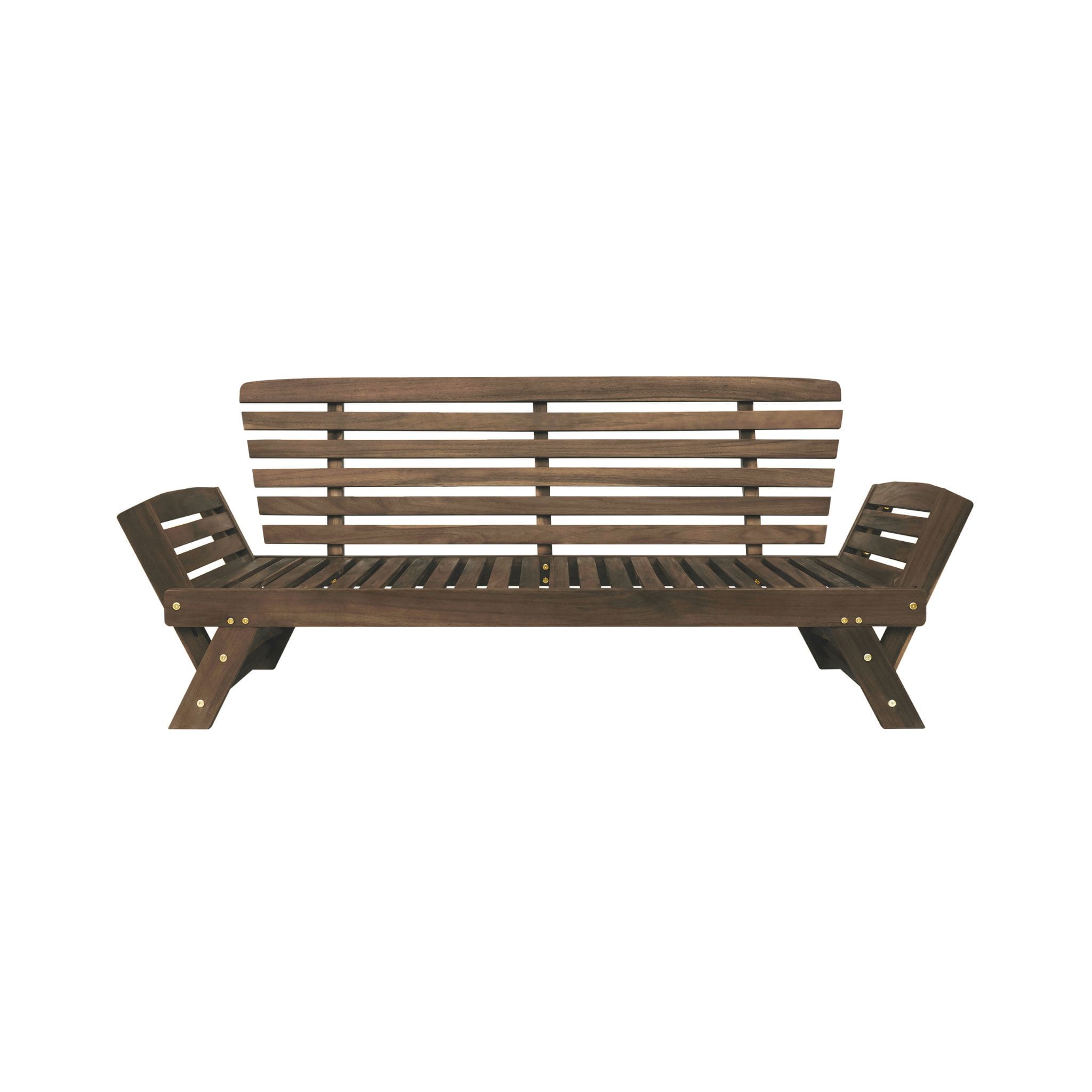 Alora Outdoor Adjustable Wooden Patio Daybed Sofa With Cushions