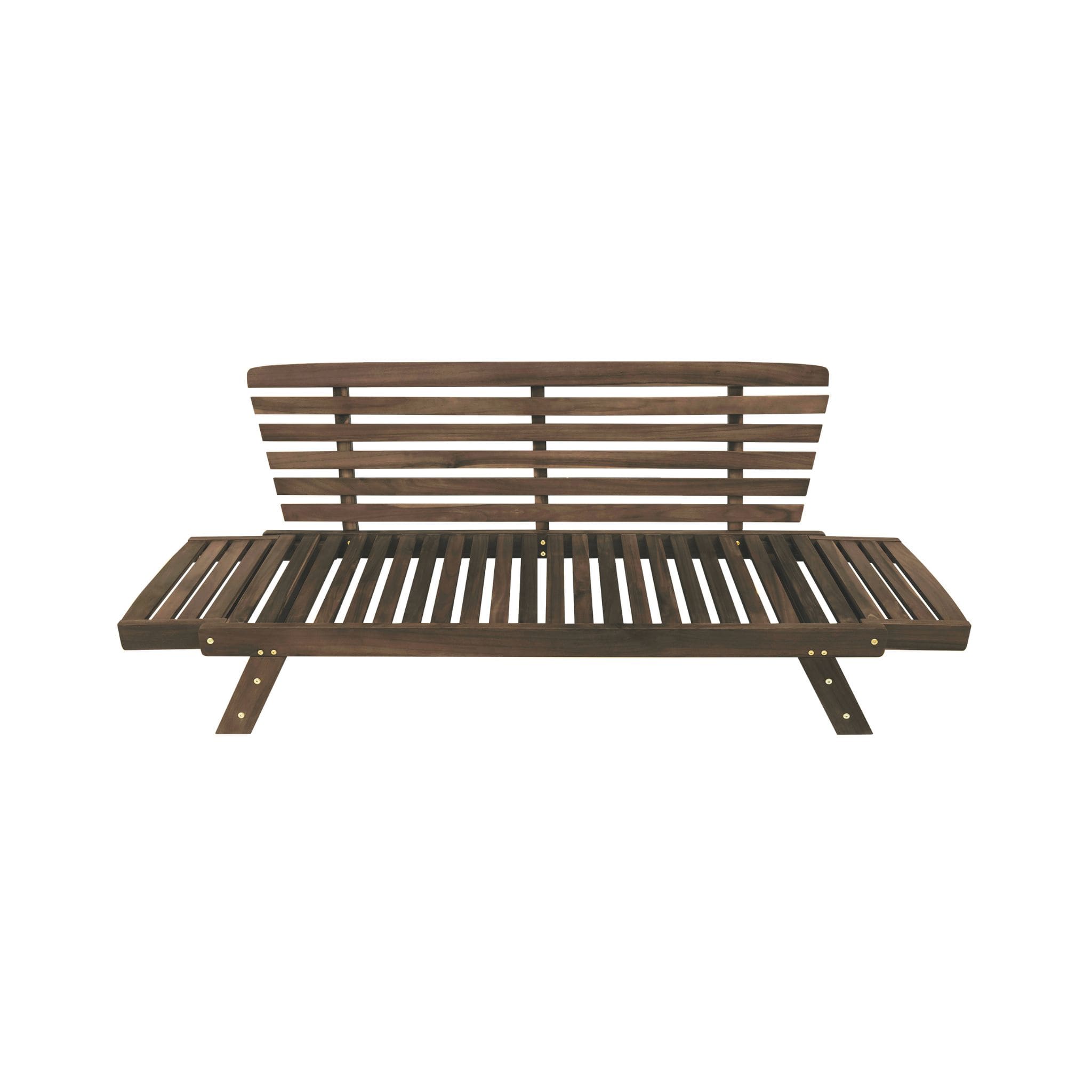Alora Outdoor Adjustable Wooden Patio Daybed Sofa With Cushions