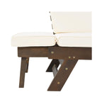 Alora Outdoor Adjustable Wooden Patio Daybed Sofa With Cushions