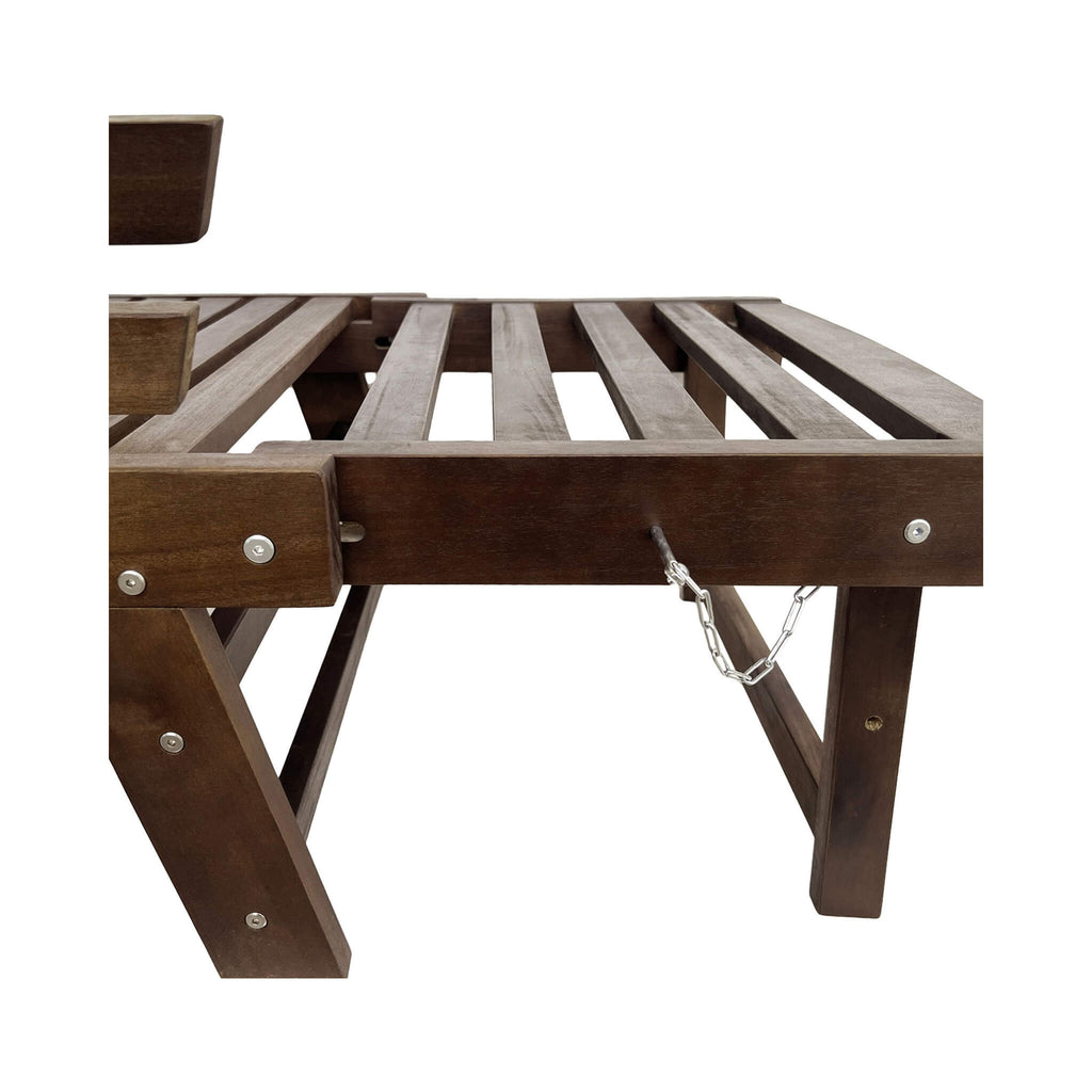 Alora Outdoor Adjustable Wooden Patio Daybed Sofa With Cushions
