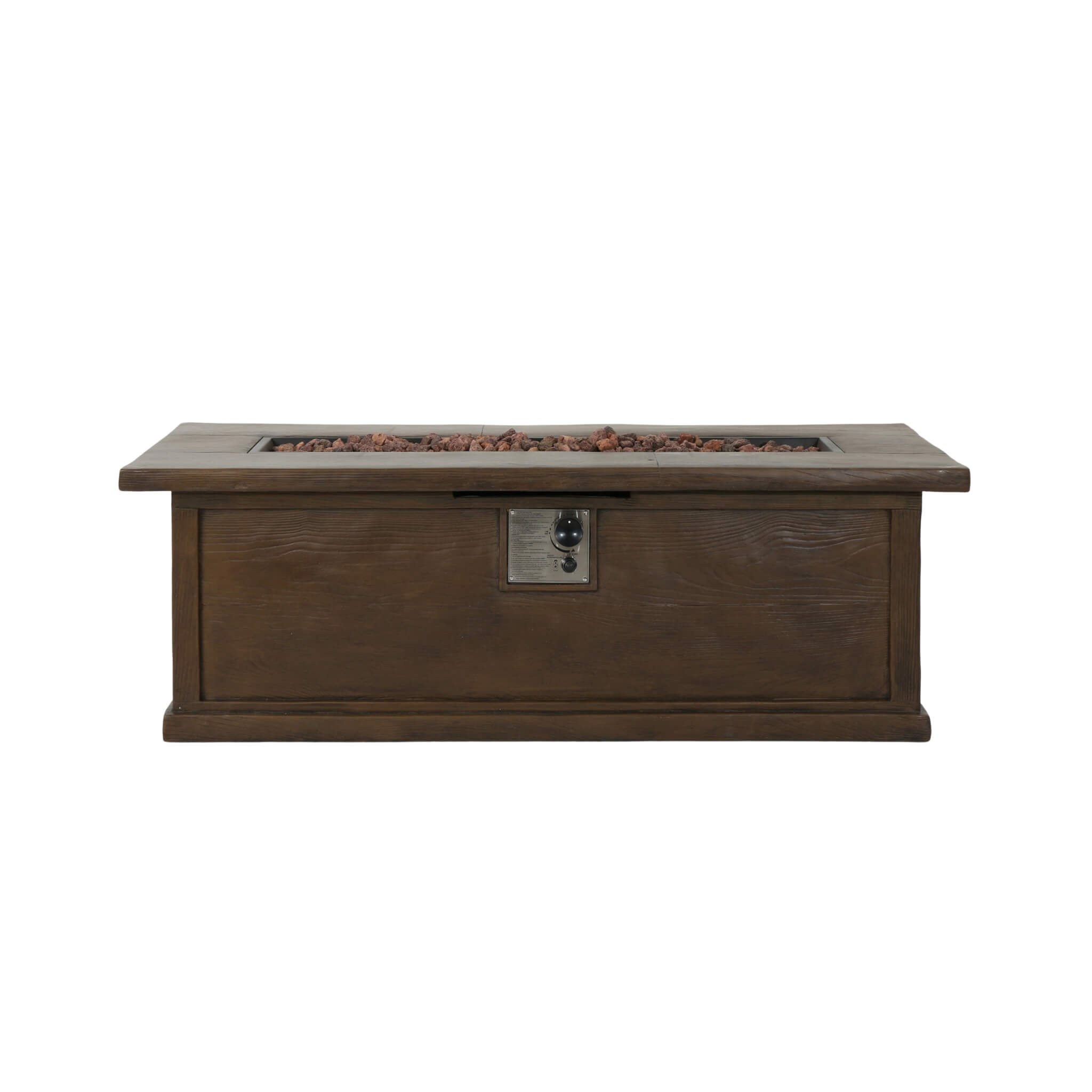 Alora Premium 56" Transitional Rectangular Outdoor Propane Gas Fire Pit Table, 50K BTU