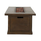 Alora Premium 56" Transitional Rectangular Outdoor Propane Gas Fire Pit Table, 50K BTU