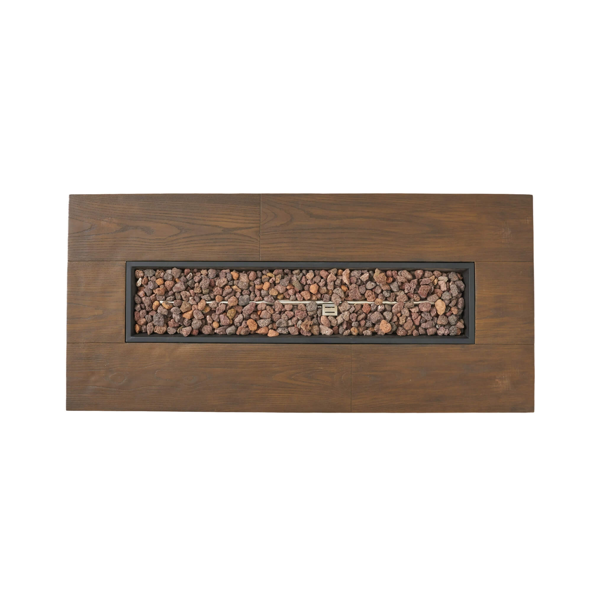 Alora Premium 56" Transitional Rectangular Outdoor Propane Gas Fire Pit Table, 50K BTU