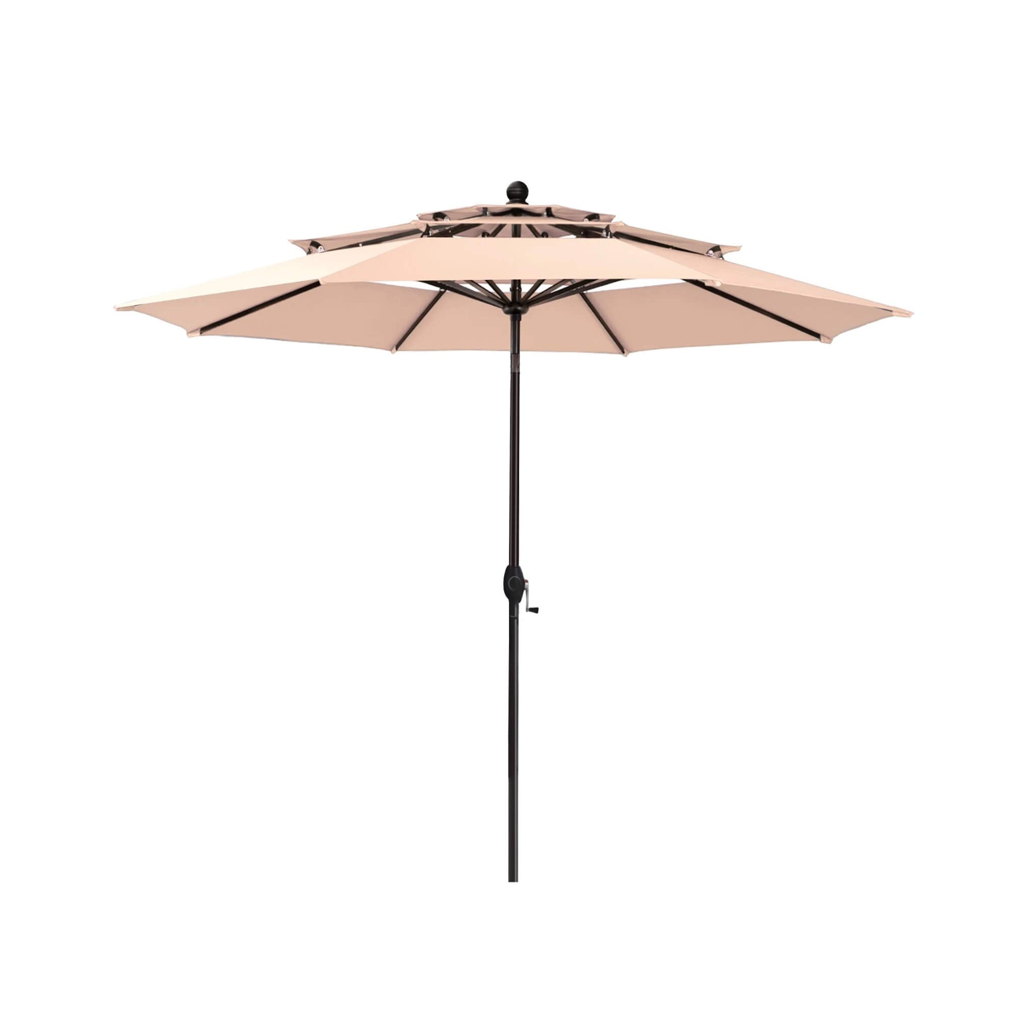 Alora Premium 6-Piece Bar Patio Furniture Set With Umbrella, Swivel Chairs, And Cushions