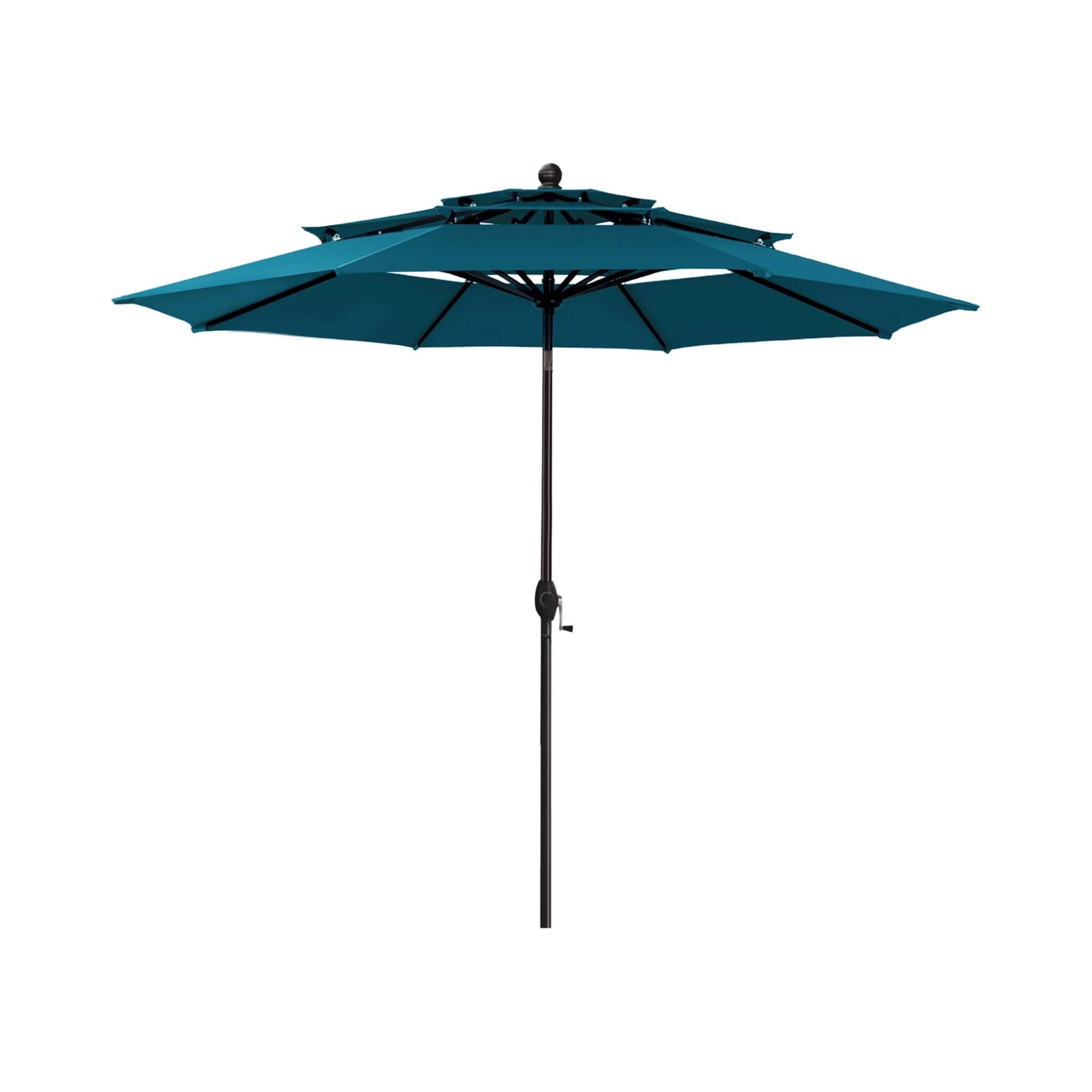 Alora Premium 6-Piece Bar Patio Furniture Set With Umbrella, Swivel Chairs, And Cushions