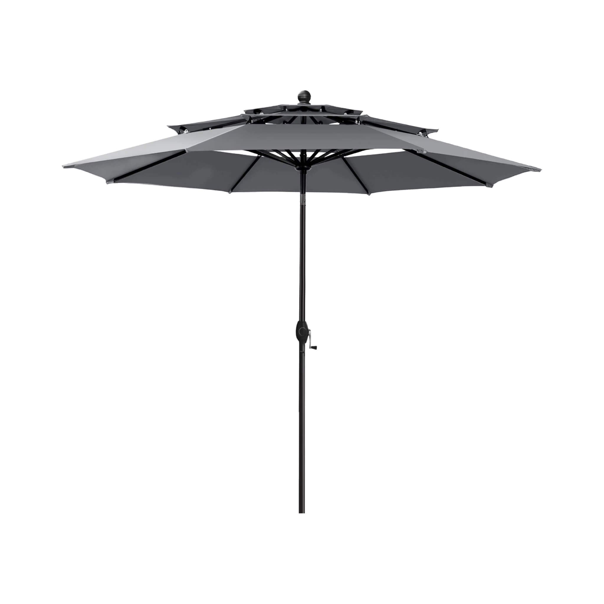 Alora Premium 6-Piece Bar Patio Furniture Set With Umbrella, Swivel Chairs, And Cushions