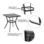 Alora Premium 6-Piece Bar Patio Furniture Set With Umbrella, Swivel Chairs, And Cushions (SAK90375)