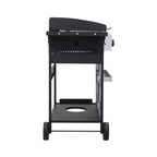 Premium Outdoor 4-Burner Propane BBQ Grill With Foldable Side Tables, Hanging Basket, And Cooking Grids