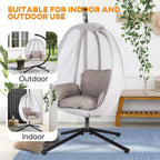 Alora Premium 70-Inch Outdoor Hammock Egg Swing Chair With Stand