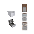 Premium Outdoor Kitchen With 32-Inch 60K BTU Built-In Stainless Steel LPG Gas Grill, Door and Drawer Combo and Stainless-Steel Ice Box