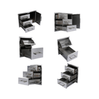 Premium Outdoor Kitchen With 32-Inch 60K BTU Built-In Stainless Steel LPG Gas Grill, Door and Drawer Combo and Stainless-Steel Ice Box