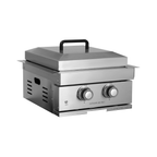 Premium Outdoor Kitchen With 32-Inch 60K BTU Built-In Stainless Steel LPG Gas Grill, Door and Drawer Combo and Stainless-Steel Ice Box
