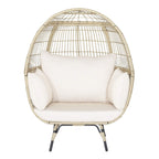 Alora Premium 57-Inch Oversized Rattan Patio Egg Lounge Chair Basket With Cushions