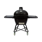Primo Oval Large 300 All-In-One Ceramic Kamado Grill W/ Cradle, Side Shelves & Stainless- Steel Grates