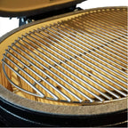 Primo Oval Large 300 All-In-One Ceramic Kamado Grill W/ Cradle, Side Shelves & Stainless- Steel Grates