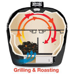 Primo Oval Large 300 All-In-One Ceramic Kamado Grill W/ Cradle, Side Shelves & Stainless- Steel Grates