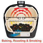 Primo Oval Large 300 All-In-One Ceramic Kamado Grill W/ Cradle, Side Shelves & Stainless- Steel Grates