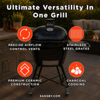 Primo Oval XL 400 All-In-One Kamado Charcoal Grill