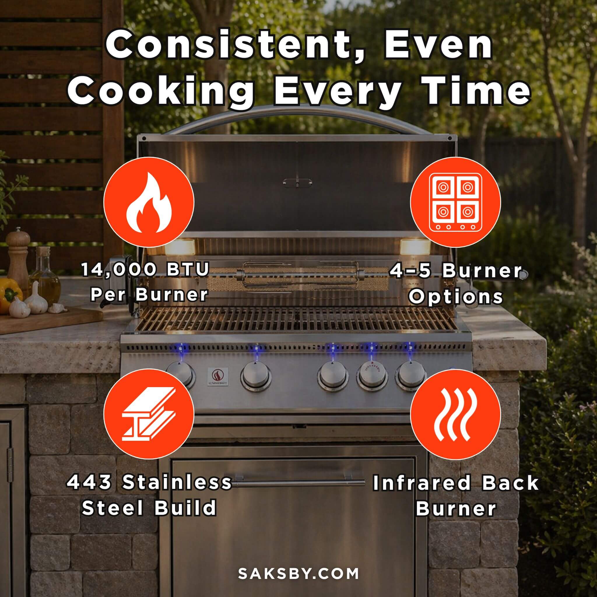 Summerset Sizzler Pro Premium Outdoor Built-In Gas Grill