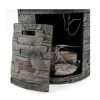 Alora 32-Inch Transitional Outdoor Concrete Round Propane Fire Pit Table, Gray